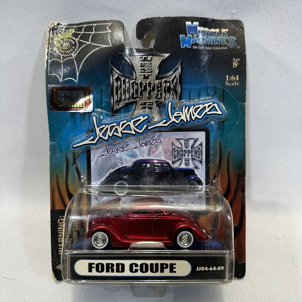 Muscle Machines Die Cast JESSE JAMES West Coast Choppers JJ04-64-09 FORD COUPE
